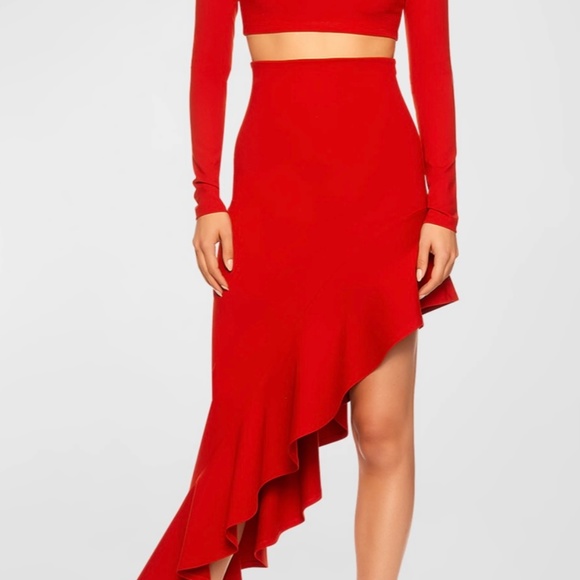 Susana Mónaco two piece set cropped top and asymmetrical high waisted skirt set - Picture 4 of 5